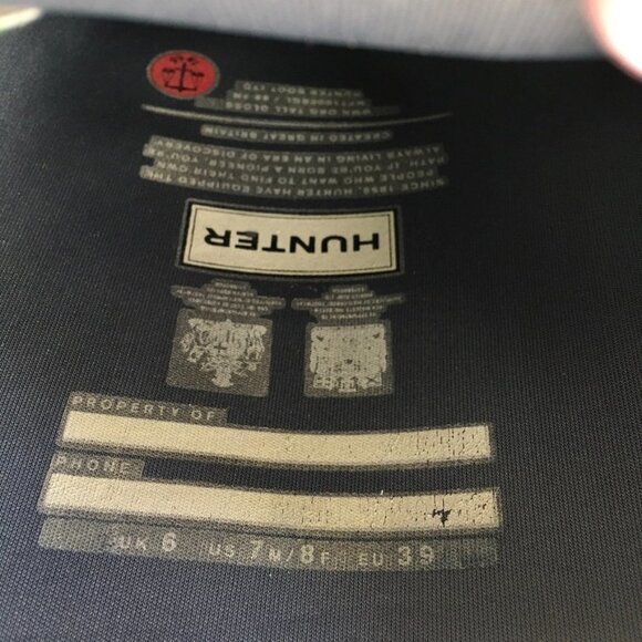 Hunter Women's Gray Glossy Tall Rain Boots Size 8 / 39 EU - Picture 16 of 16